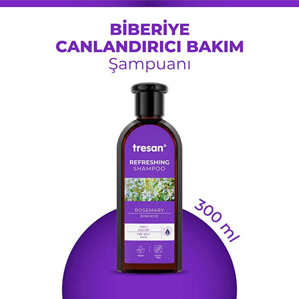 Tresan Rosemary Shampoo for Oily Hair - Nourishing, Gluten-Free, Paraben-Free, Daily Use - 10.14 fl oz - view 2