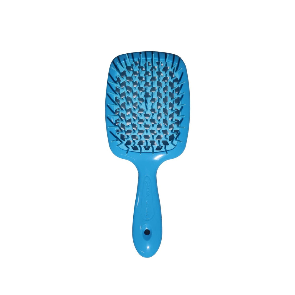 Janeke Superbrush Detangling Hairbrush in Neon Blue