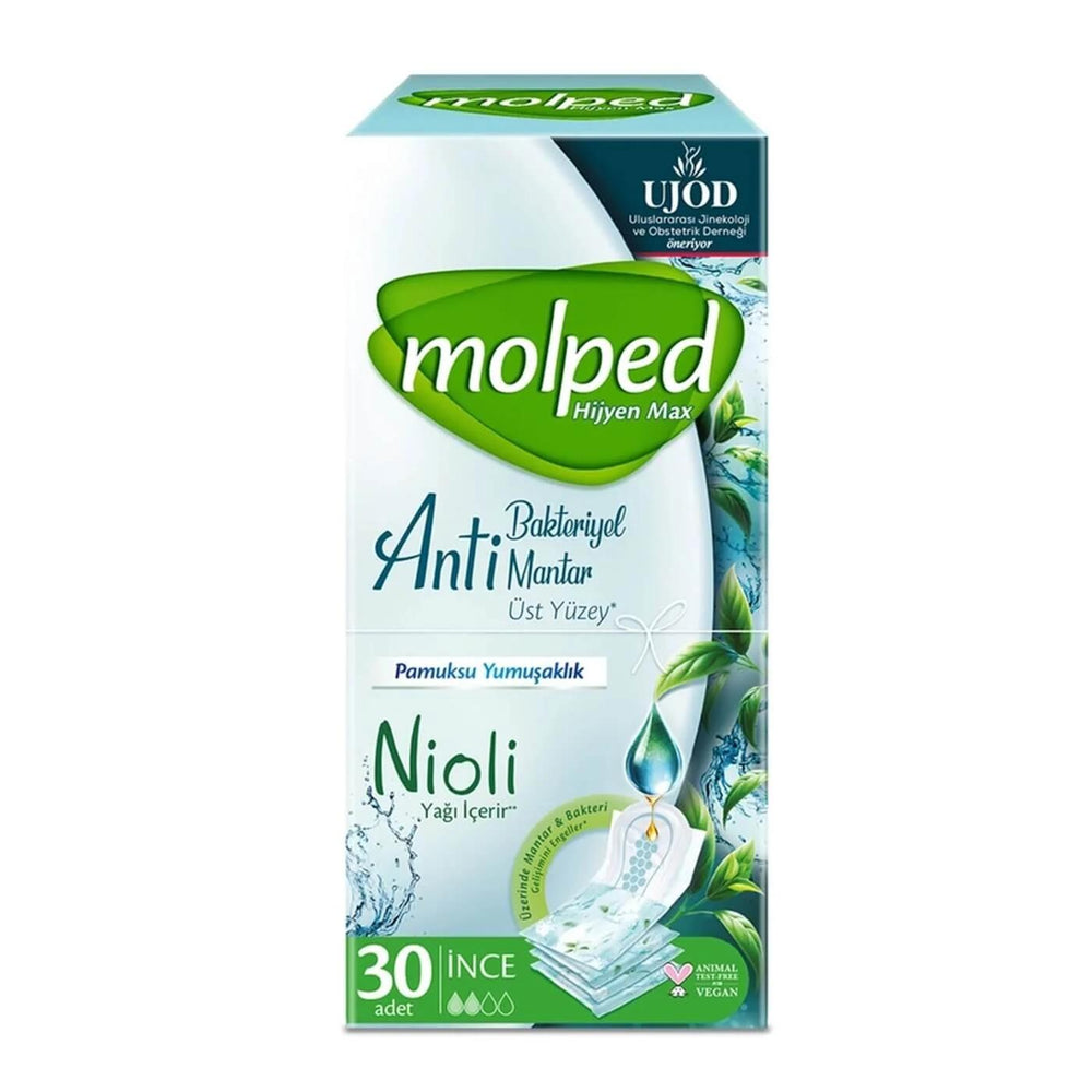 Molped Max Thin Daily Pantyliners for Freshness 30 Count