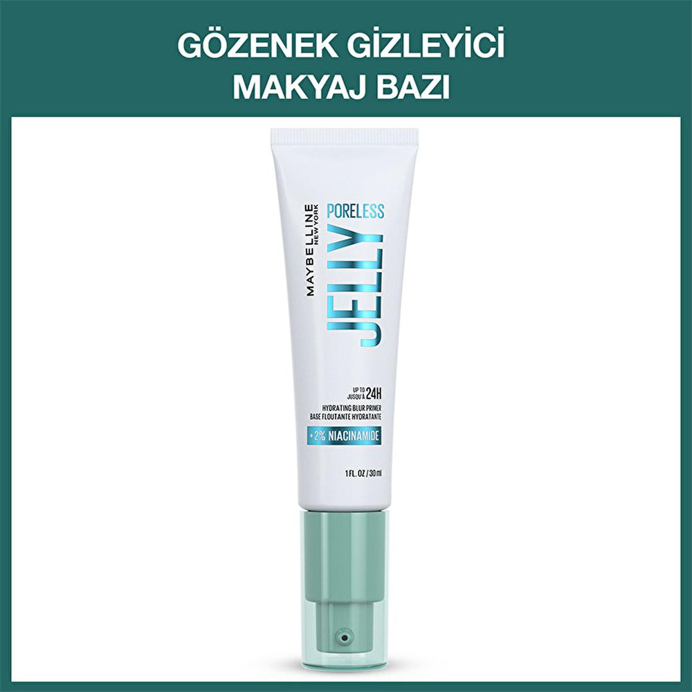 Maybelline New York Poreless Jelly Makeup Base: Minimize Pores, Hydrate, & Extend Makeup Wear with Niacinamide for Flawless Skin! Maybelline Poreless Makeup Base: Pore Minimizing & Hydrating Primer pore minimizing makeup base, poreless skin makeup, niacinamide makeup base, long lasting makeup base, hydrating makeup primer, non greasy primer, makeup base for oily skin, Maybelline poreless jelly, makeup base, pore filler, primer, makeup, beauty, pore minimizer, oily skin, combination skin, niacinamide, long l