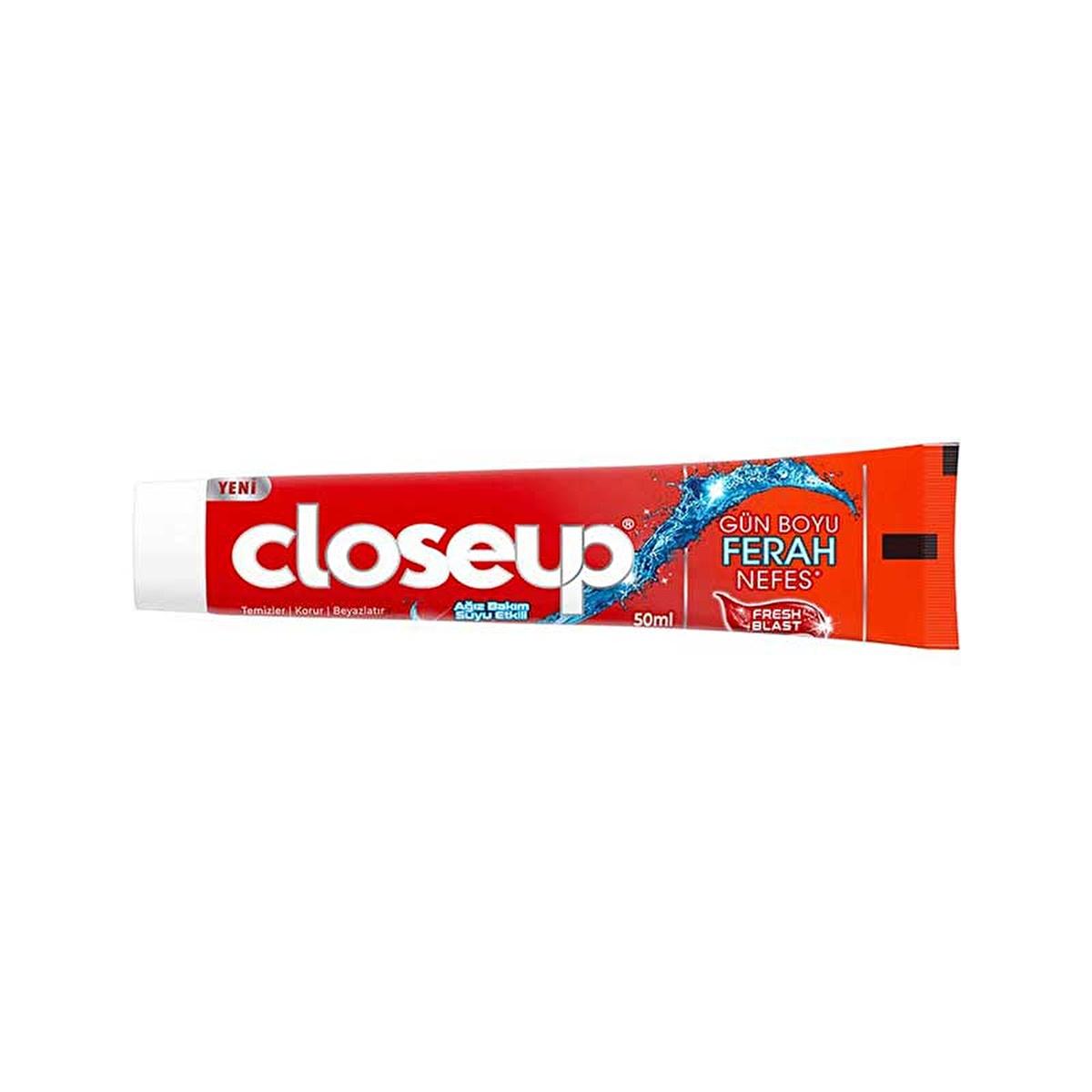 closeup fresh blast toothpaste 50 ml tube, gel formula closeup toothpaste for fresh breath, active zinc technology toothpaste by closeup Closeup Fresh Blast Toothpaste - Gel Formula with Active Zinc Technology for Fresh Breath | 50 ml Closeup Fresh Blast Toothpaste 50 ml closeup, fresh-breath-toothpaste, gel-toothpaste, active-zinc, ice-cool-crystals, teeth-whitening, oral-care, bad-odor-elimination, toothpaste-for-adults, ai-generated