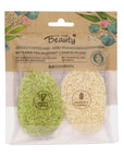 For Your Beauty Cleansing & Peeling Sponges 2-Pack