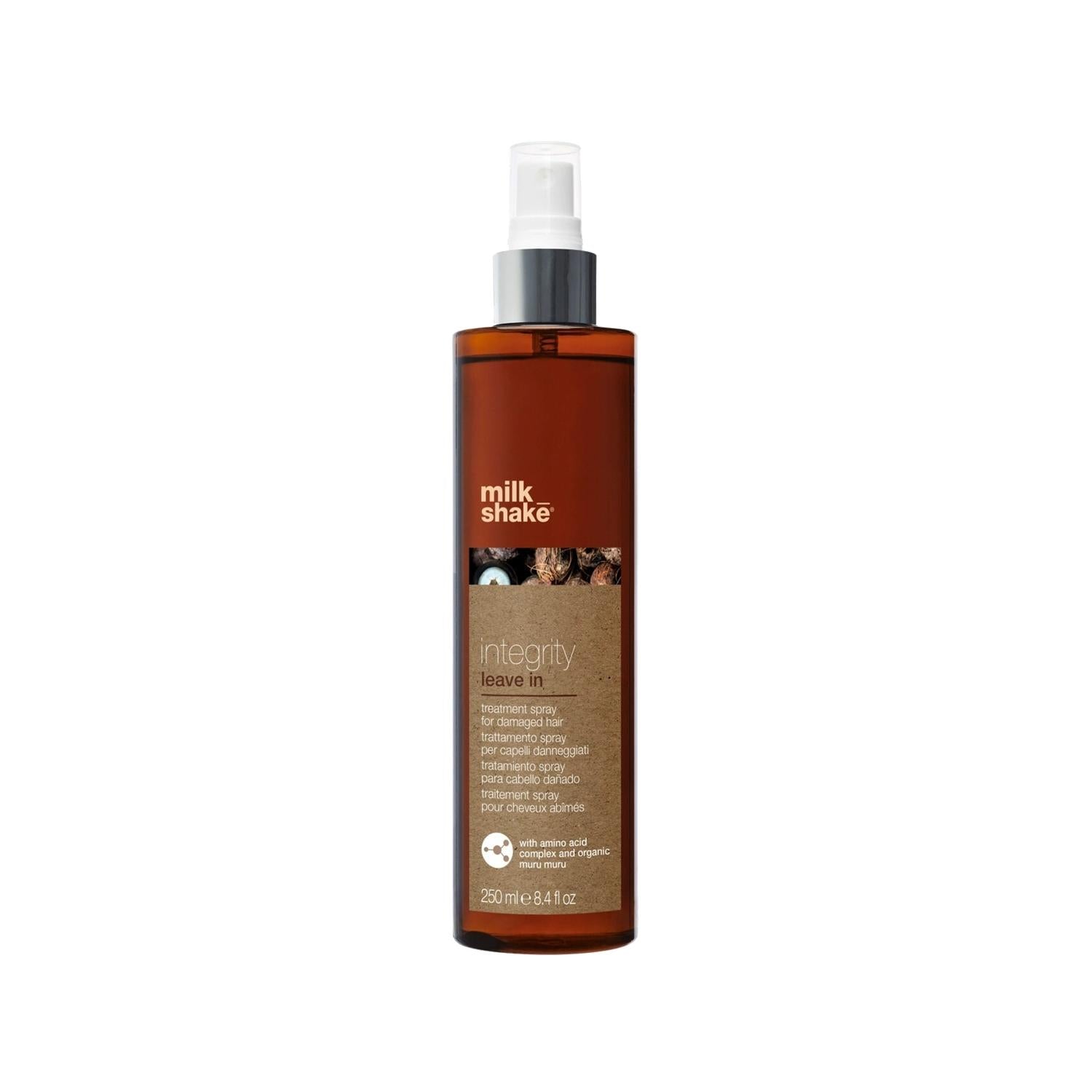 milk_shake Integrity Leave-in Hair Care Spray for Damaged Hair - 8.45 fl oz Nourishing Spray for Repair & Protection milk_shake Integrity Leave-in Spray for Damaged Hair leave-in hair spray, damaged hair care, hair repair treatment, milk_shake Integrity, hair nourishment spray, hair care routine, damaged hair repair, hair protection, leave-in conditioner, hair health, hair nourishment, hair repair spray, daily hair care, processed hair care