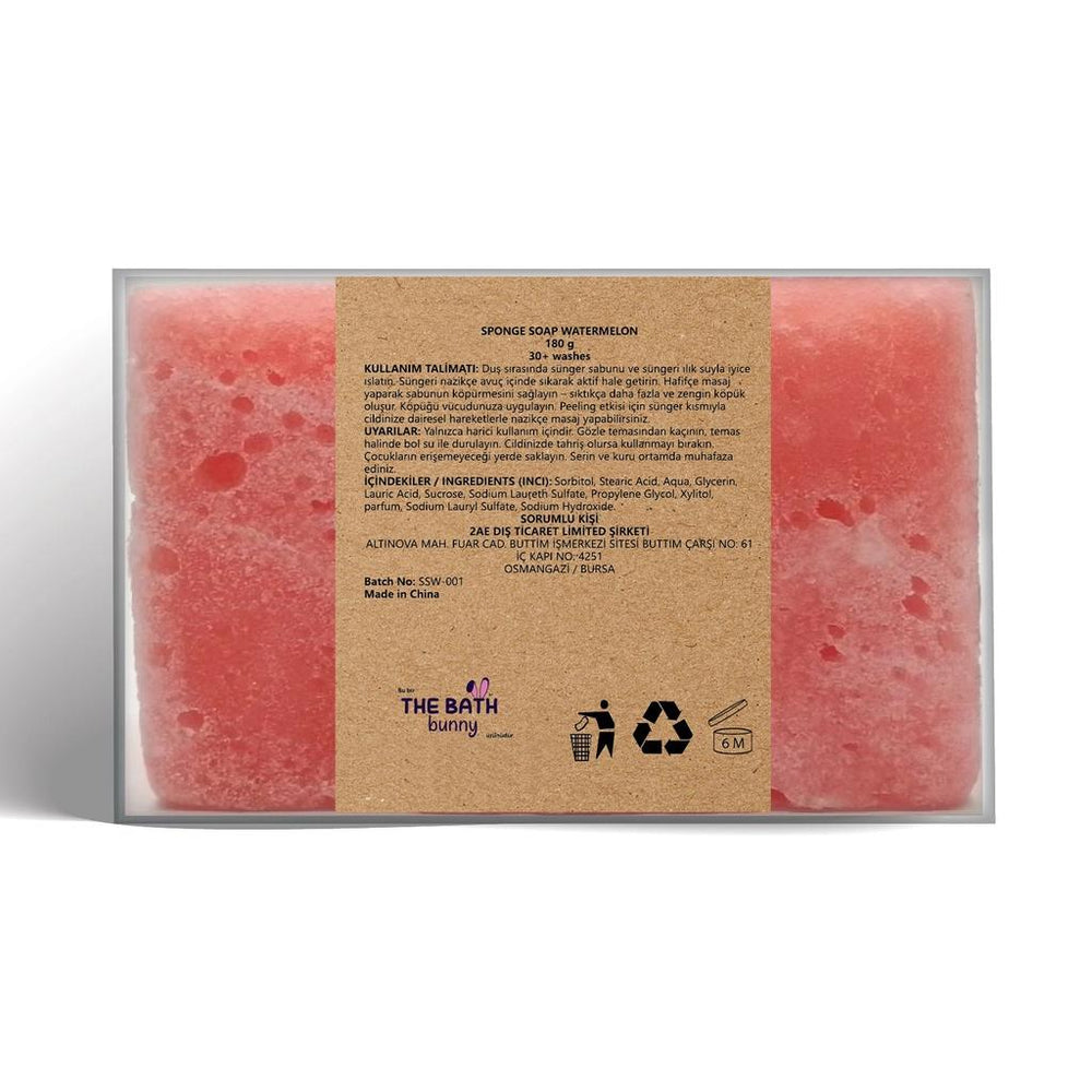 The Bath Bunny Watermelon Sponge Soap 180g