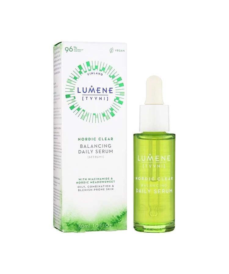 Lumene Sebum Balancing Serum - Vegan, Paraben-Free Oily Skin Care for Reduced Shine & Pores - Face Serum
