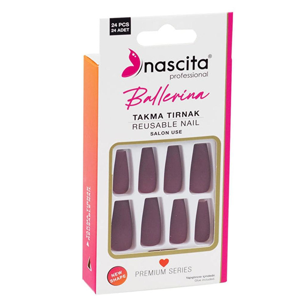 Nascita Ballerina False Nails 154 Glossy Finish 24-Pack