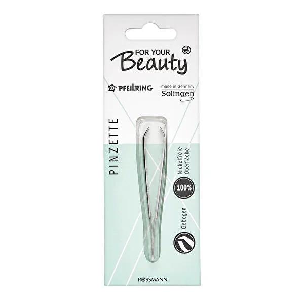 For Your Beauty Curved Eyebrow Tweezers - Precision Hair Removal for Sensitive Skin | Nickel-Free, Eco-Friendly Design For Your Beauty Tweezers: Get Precise Eyebrow Shaping, Nickel-Free eyebrow tweezers, curved tweezers, nickel-free tweezers, tweezers for sensitive skin, eyebrow shaping tool, precision tweezers, hair removal tweezers, sustainable tweezers, eco-friendly tweezers, personal grooming, eyebrow maintenance, nickel allergy, environmentally conscious, curved design, FSC certified, recycled cardboar
