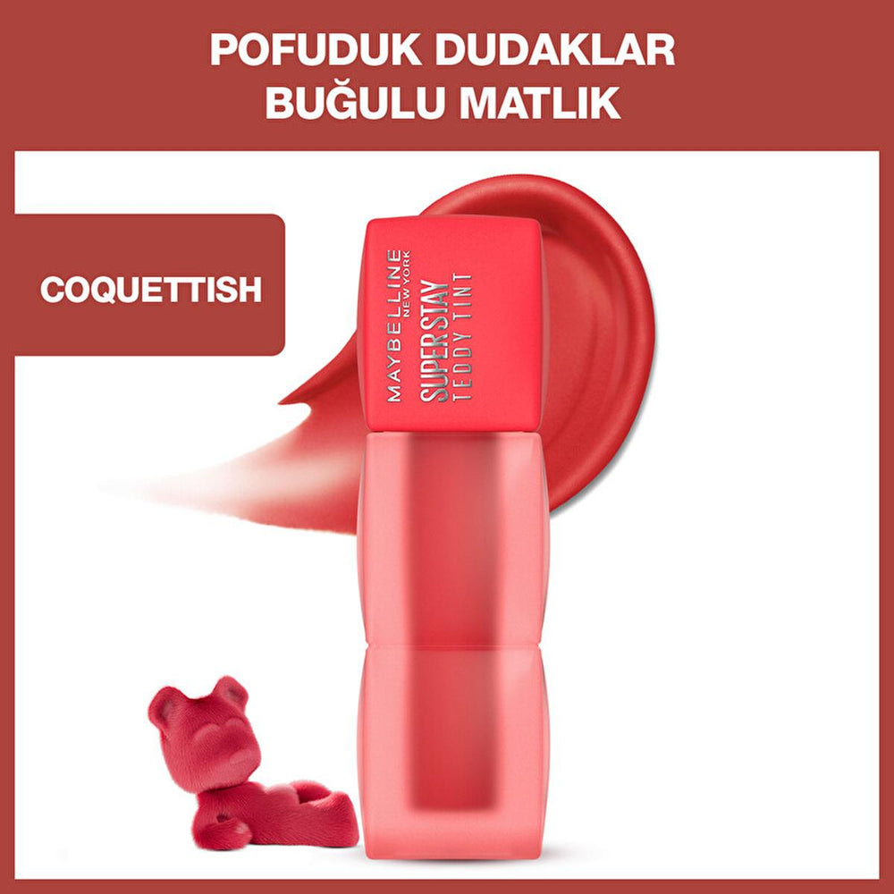 Maybelline Super Stay Teddy Tint: Long-Lasting Liquid Matte Lip & Cheek Stain - Buildable Color, All-Day Wear Maybelline Teddy Tint: Long-Lasting Matte Lip & Cheek Stain Maybelline lip tint, Super Stay Teddy Tint, long lasting matte lip tint, liquid matte lipstick, buildable lip color, lip and cheek tint, pofuduk dudaklar, matte lip stain, long wear lip color, teddy tint lipstick, lip tint, matte lipstick, long-lasting lipstick, buildable coverage, versatile makeup, multi-purpose makeup, lip stain, cheek st
