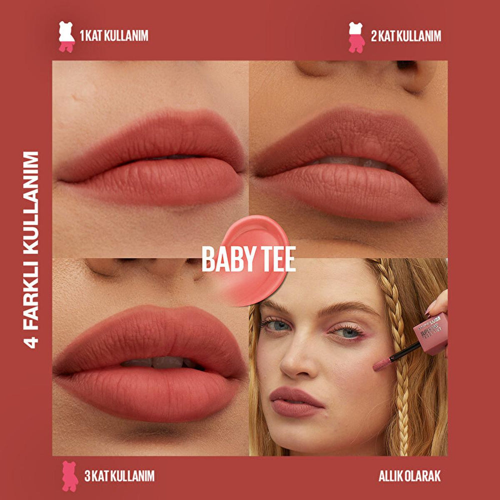 Maybelline Super Stay Teddy Tint: Long Lasting Matte Lip & Cheek Tint - Buildable Liquid Color Maybelline Teddy Tint: Long Lasting Matte Lip Tint & Blush lip tint, matte lip tint, long lasting lip color, Maybelline lip tint, buildable lip tint, liquid matte lipstick, lip and cheek tint, teddy tint, Maybelline, matte finish, buildable coverage, blush, lip color, long-lasting lip color, liquid lipstick, cheek stain, makeup, cosmetics, beauty, lip stain, longwear lipstick, buildable color, versatile makeup, li