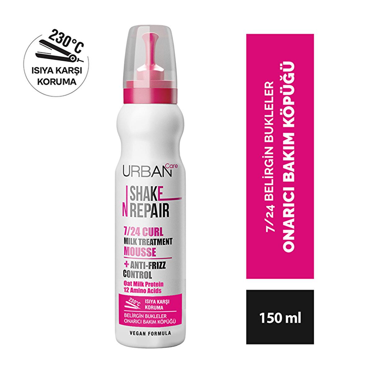Urban Care Curly Hair Care Repair Spray - Vegan, Heat Protection Up to 230°C, Dermatologically Tested - 5.07 fl oz Urban Care Curly Hair Spray - Vegan & Heat Protective curly hair care, frizzy hair repair, vegan hair products, dermatologically tested hair care, heat protection hair spray, curly hair solution, frizz control, hair nourishment, vegan beauty products, cruelty-free hair care