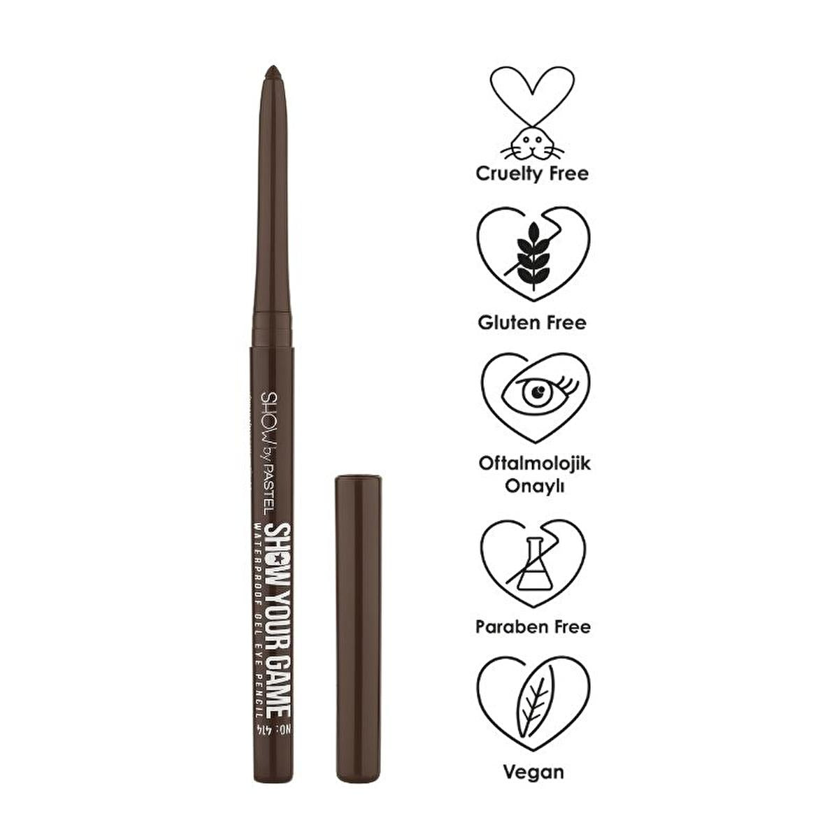Pastel Show Your Game Waterproof Eyeliner - Long-Lasting, Smudge-Proof, Automatic Pencil with Jel Structure & Kajal Feature Pastel Waterproof Eyeliner - Long-Lasting & Smudge-Proof waterproof eyeliner, automatic eyeliner pencil, long-lasting eye makeup, jel eyeliner, kajal eyeliner, smudge-proof makeup, durable cosmetics, easy eye makeup, versatile eye looks, makeup for sensitive eyes, long-lasting cosmetics