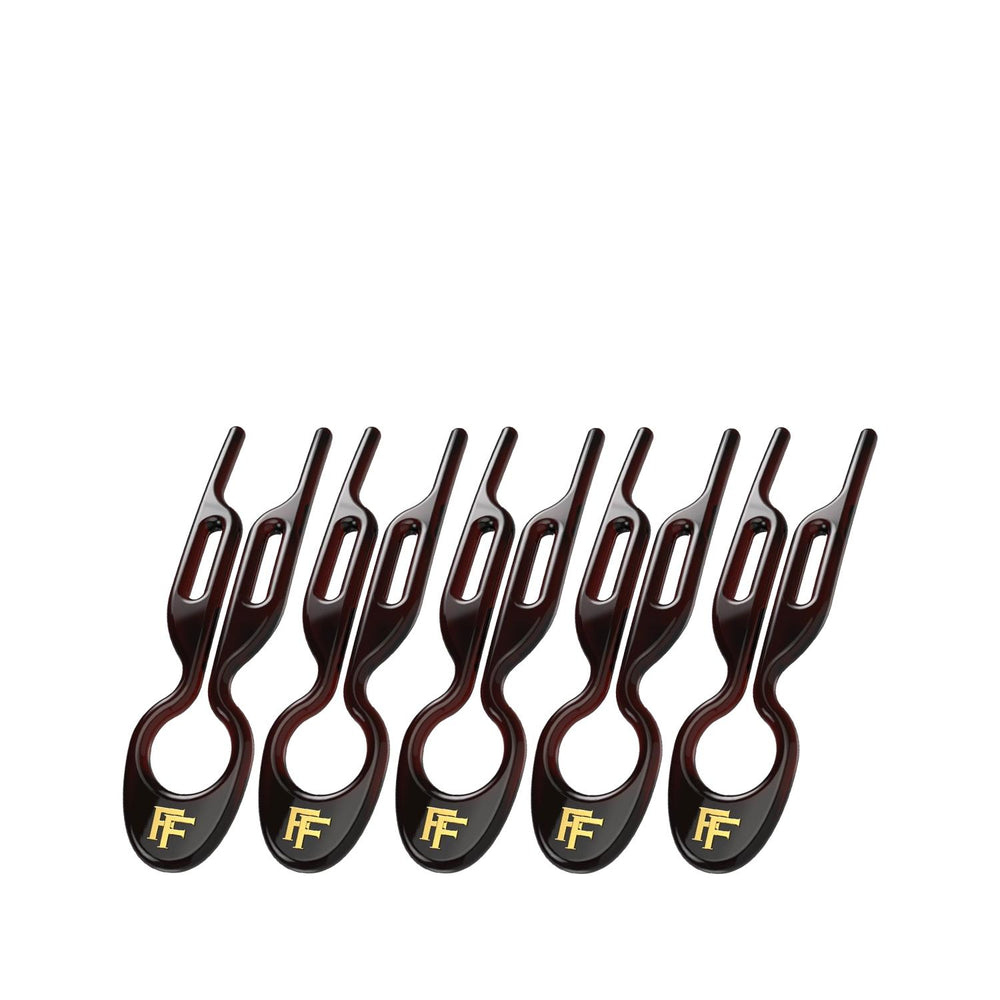 Fiona Franchimon No. 1 Hairpin Brown Hair Clips 5 Pack