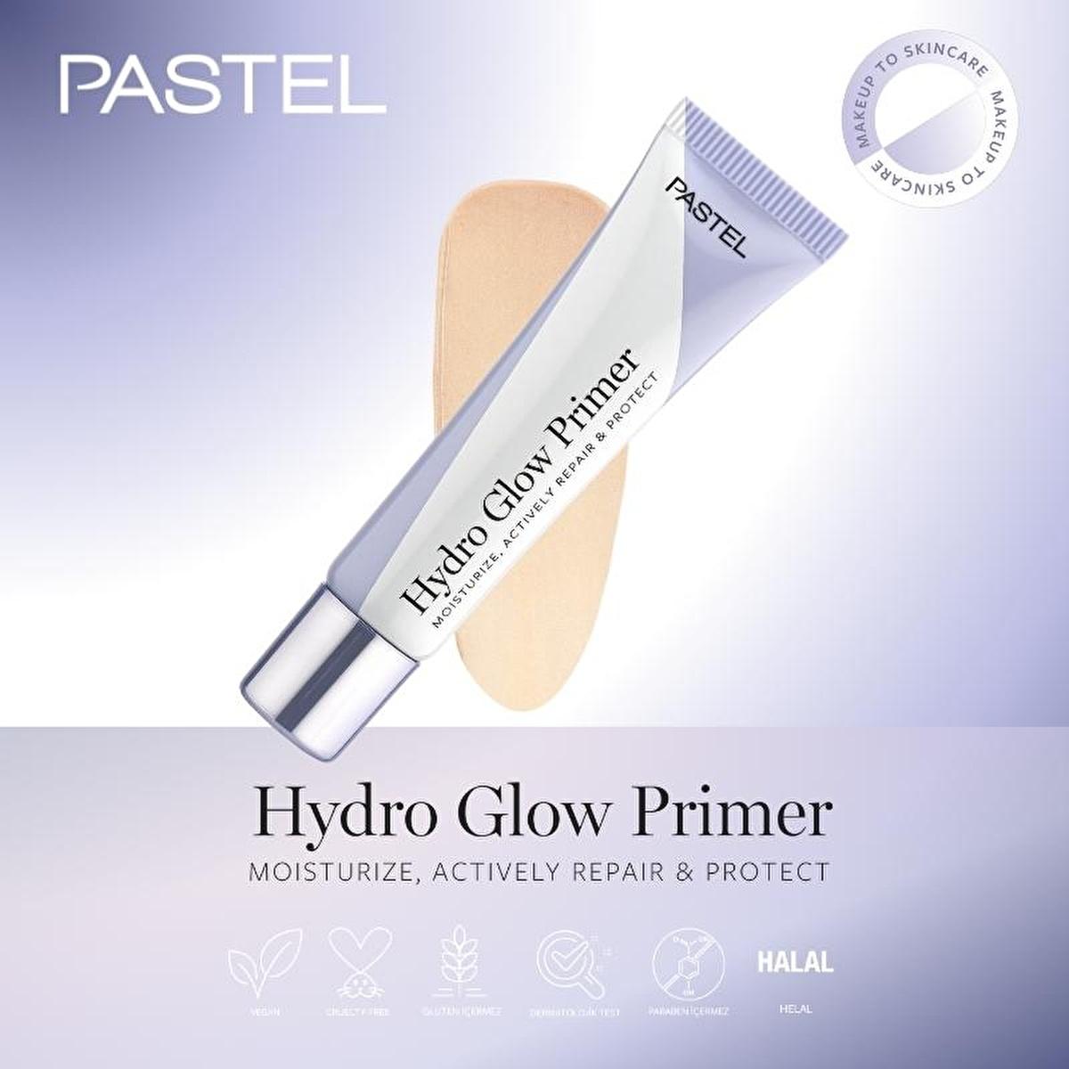 pastel hydro glow primer packaging, applying pastel hydro glow primer on skin Pastel Hydro Glow Primer - Illuminating & Hydrating Makeup Base for All Skin Types | 1.01 fl. oz. Pastel Hydro Glow Primer - Illuminating & Hydrating Makeup Base makeup-primer, hydrating-primer, illuminating-makeup, skincare, vegan-cosmetics, cruelty-free, pastel, glow-primer, skincare-products, ai-generated