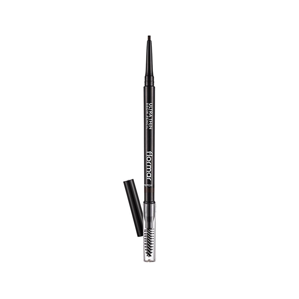 Flormar Ultra Thin Eyebrow Pencil - Waterproof, High Pigment, Built-in Brush for Natural Look - view 3