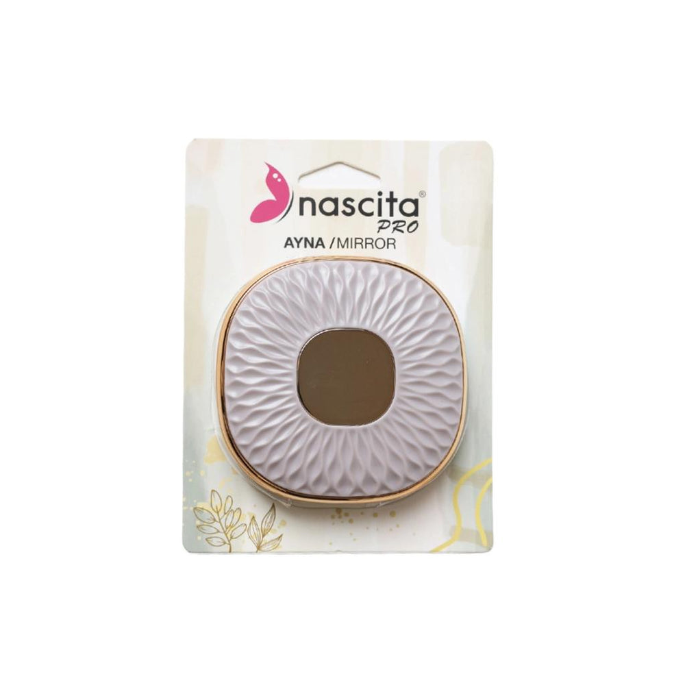 Nascita Portable Pocket Mirror in Grey 9 cm