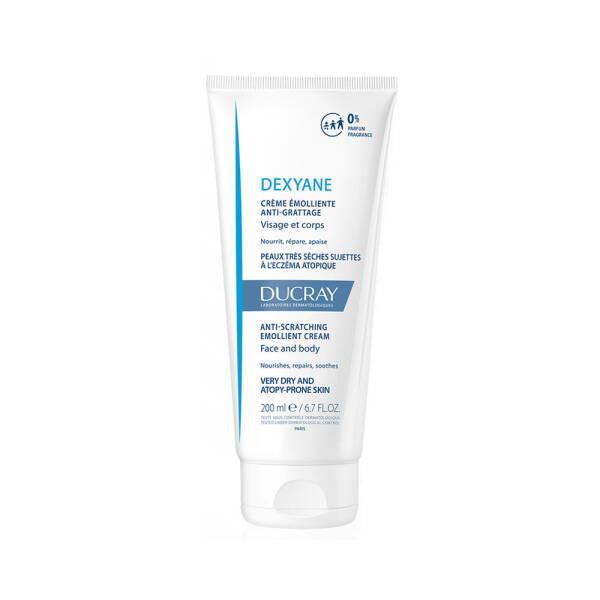 Ducray Dexyane Moisturizing Cream for Dry Skin - 200ml, Non-Comedogenic & Gentle for All Ages Ducray Dexyane Cream for Dry Skin Relief moisturizing cream, dry skin relief, non-comedogenic cream, atopic skin care, Ducray Dexyane cream, gentle skincare, family skincare, sensitive skin products, hydration, skincare routine, newborn skincare, children's skincare, adult skincare, glycerin, safflower seed oil, tocopheryl acetate, antioxidant skincare