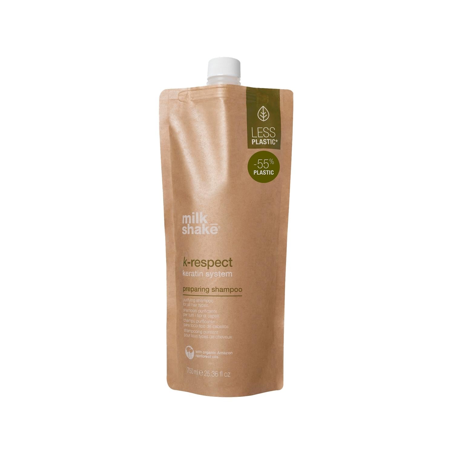 milk_shake K-Respect Preparing Hair Shampoo 750ml - Preps Hair for Styling & Treatment milk_shake K-Respect Preparing Shampoo 750ml hair shampoo, preparing shampoo, milk_shake K-Respect, 750 ml shampoo, hair care product, K-Respect line, pre-styling shampoo, hair preparation, styling prep, milk_shake brand, hair care routine, specialized hair care, generous size, long-lasting value