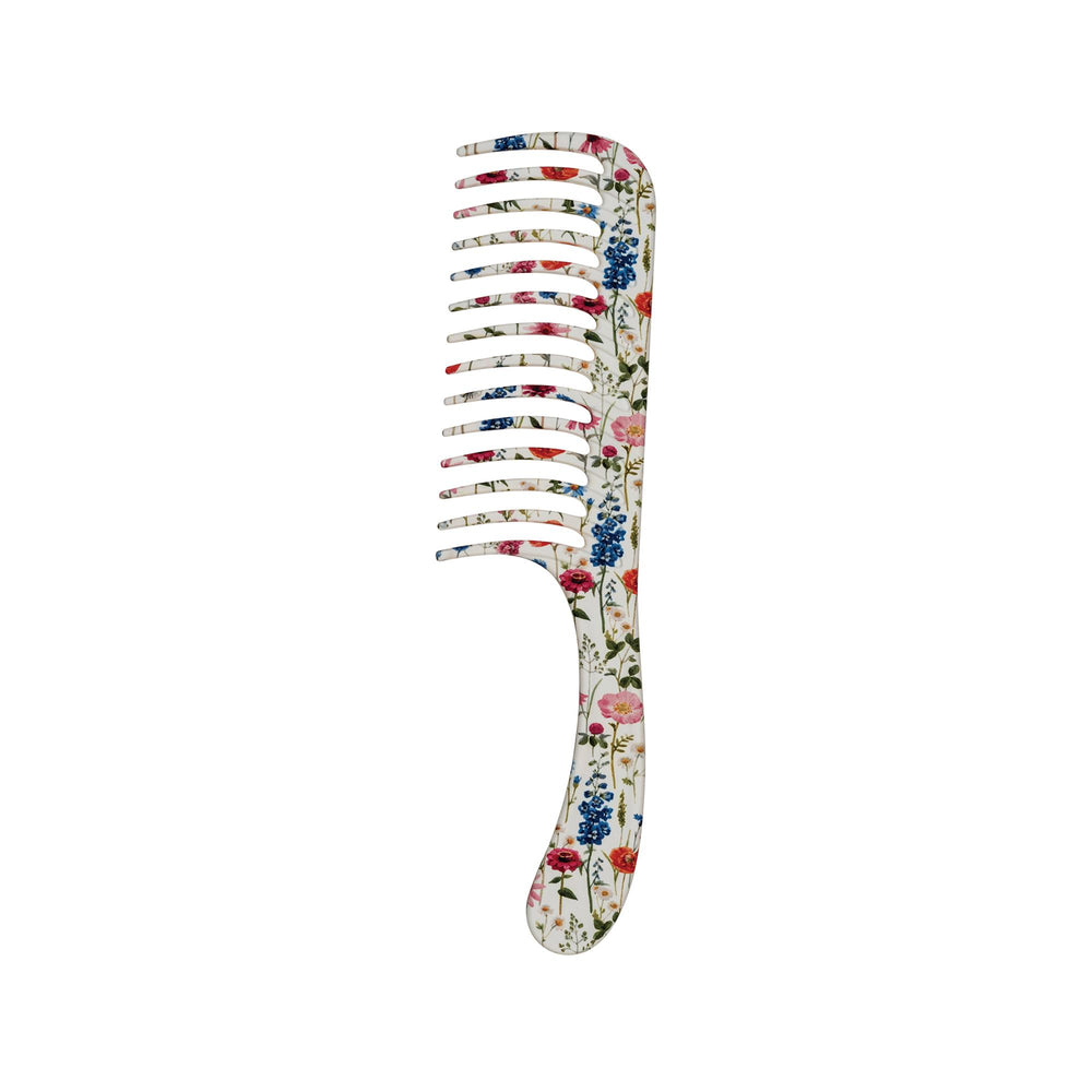 Denman D28 Wide Tooth Detangler Floral Fantasies Comb