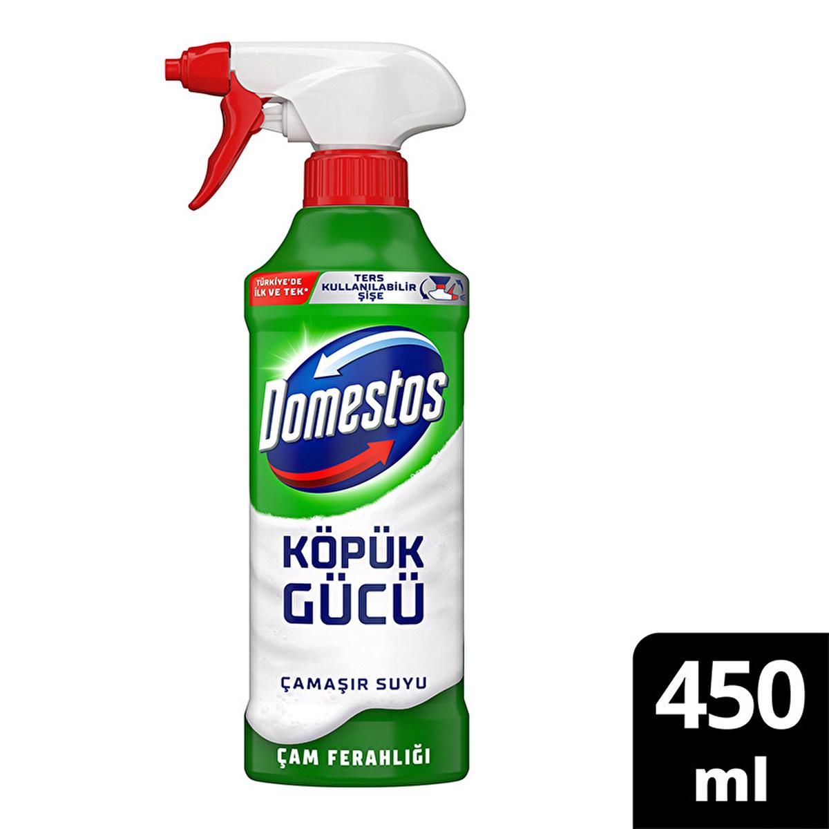 Domestos Foam Bleach - Reversible Bottle, Pine Fragrance, 15.22 fl oz - Effective Deep Hygiene Cleaning Solution Domestos Foam Bleach - Deep Hygiene & Pine Freshness Foam Bleach, Pine Fragrance Cleaning Product, Reversible Bottle Cleaning Solution, Deep Hygiene Cleaning, Effective Hard-to-Reach Area Cleaner, Cleaning Supplies, Household Essentials, Hygiene Products, Bleach, Cleaning Solutions, Home Care, Domestos
