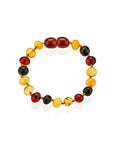 Babyjem Amber Teething Bracelet for Babies - Natural Pain Relief, Individually Knotted Amber Stones - Baby Care