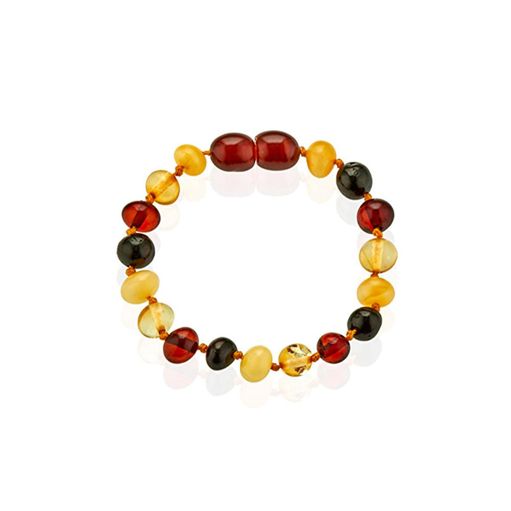 Babyjem Amber Teething Bracelet for Babies - Natural Pain Relief, Individually Knotted Amber Stones - Baby Care