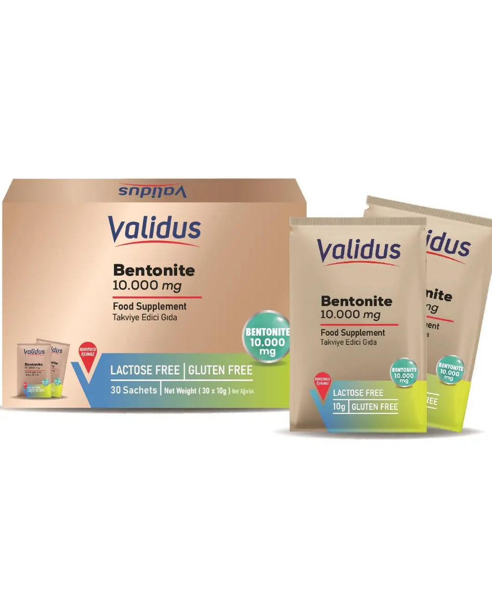 Validus Bentonite 10000 mg Liquid Sachet 30 Count
