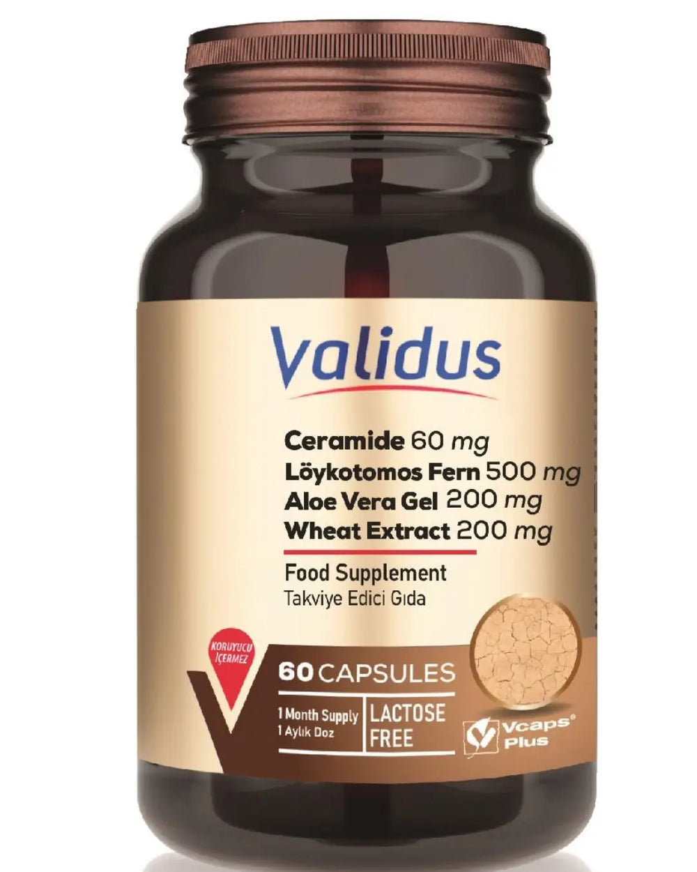 Validus Ceramide & Fern Extract Skin Support 60 Capsules