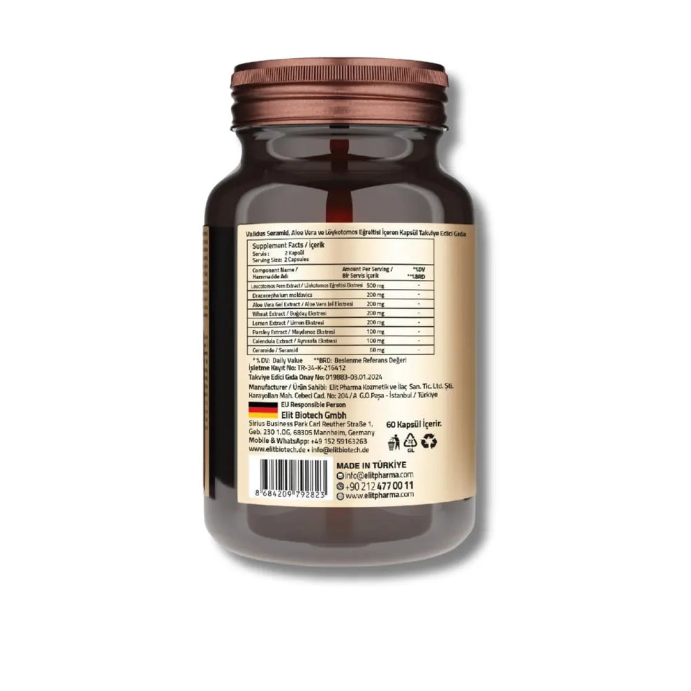 Validus Ceramide & Fern Extract Skin Support 60 Capsules