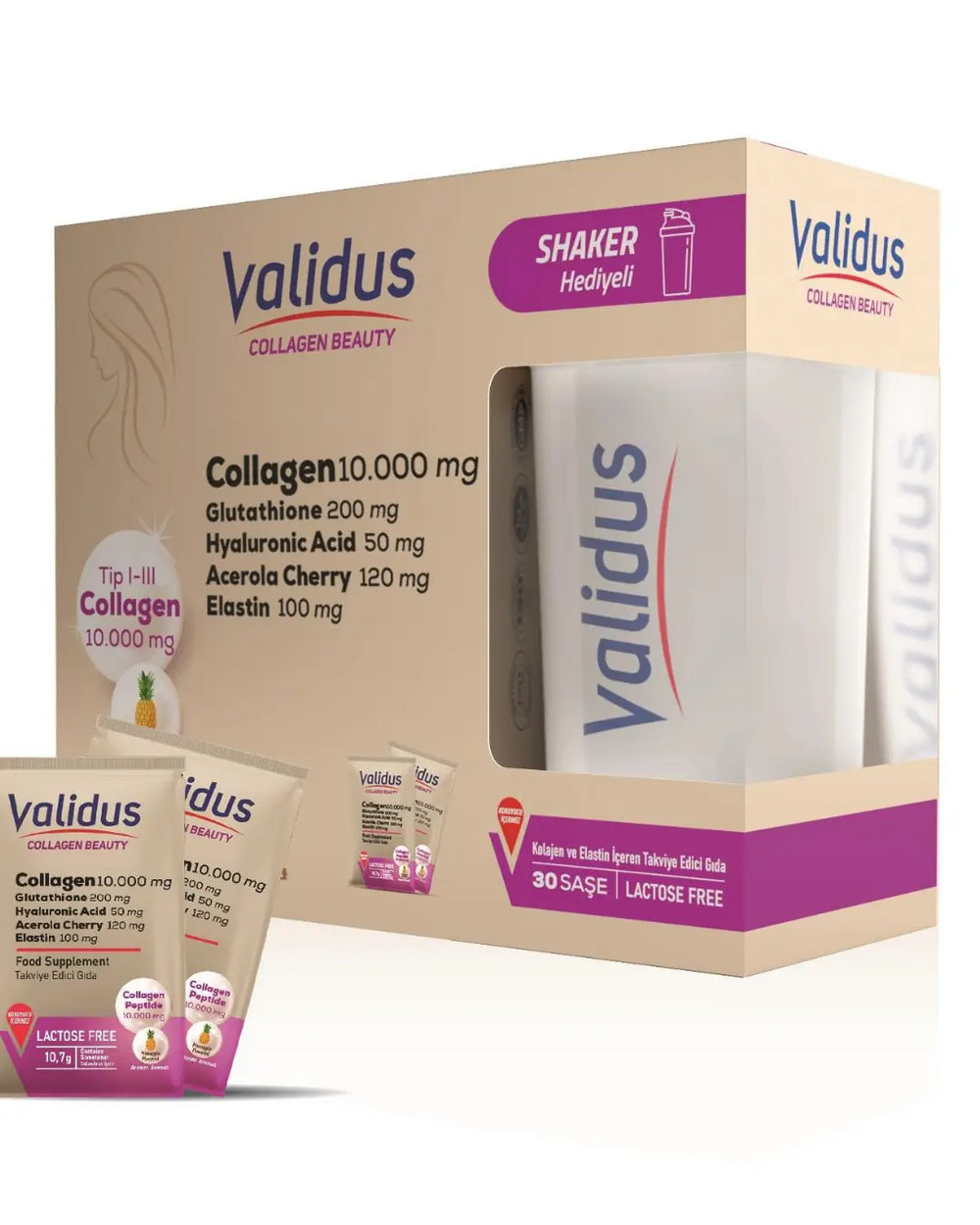 Validus Collagen 10,000mg & Elastin Supplement 30 Sachets