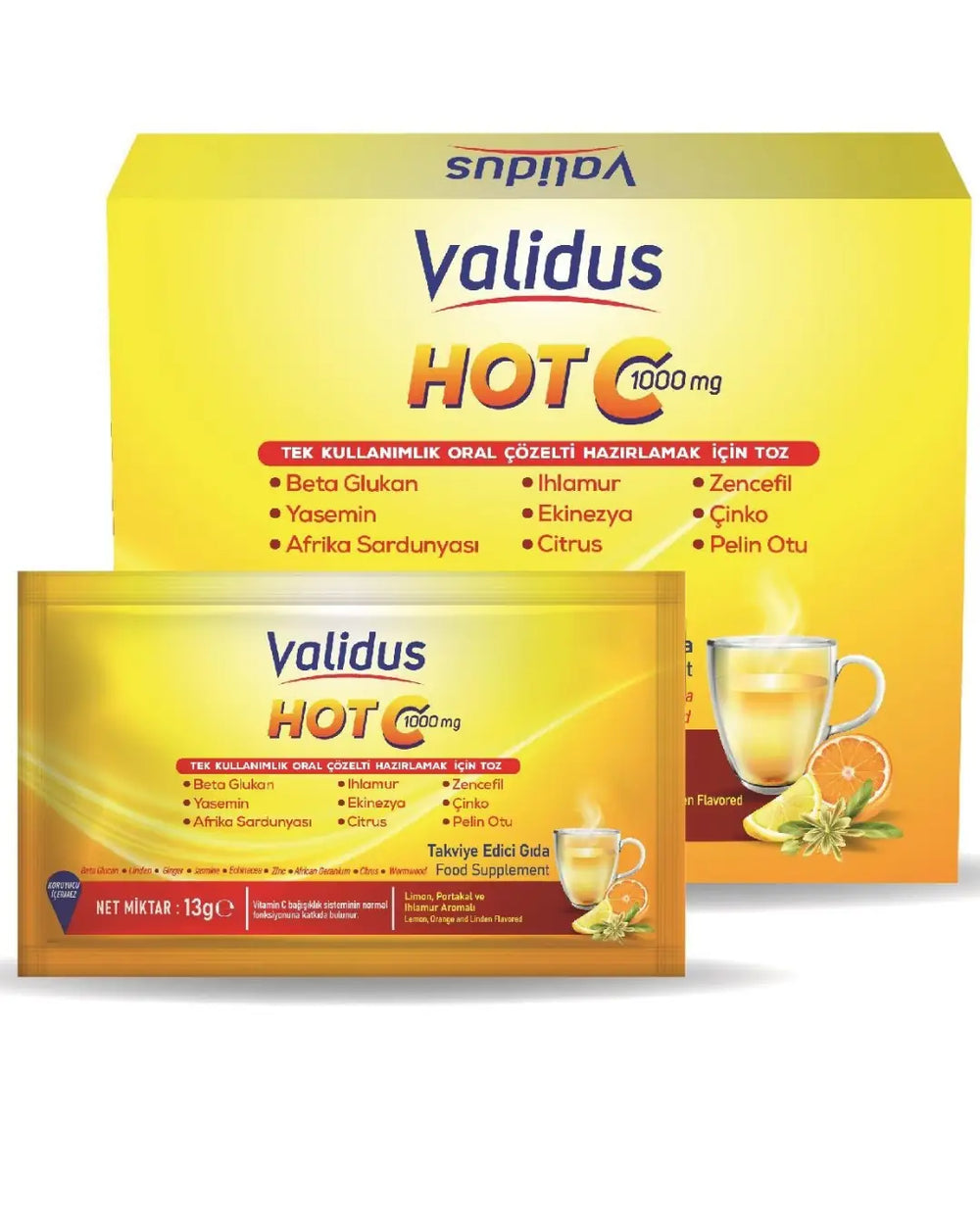 Validus Hot C Vitamin C Drink Mix 12 Sachets