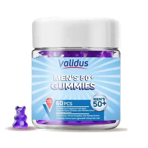 Validus Men's 50+ Multivitamin Gummy for Daily Support 60 Count