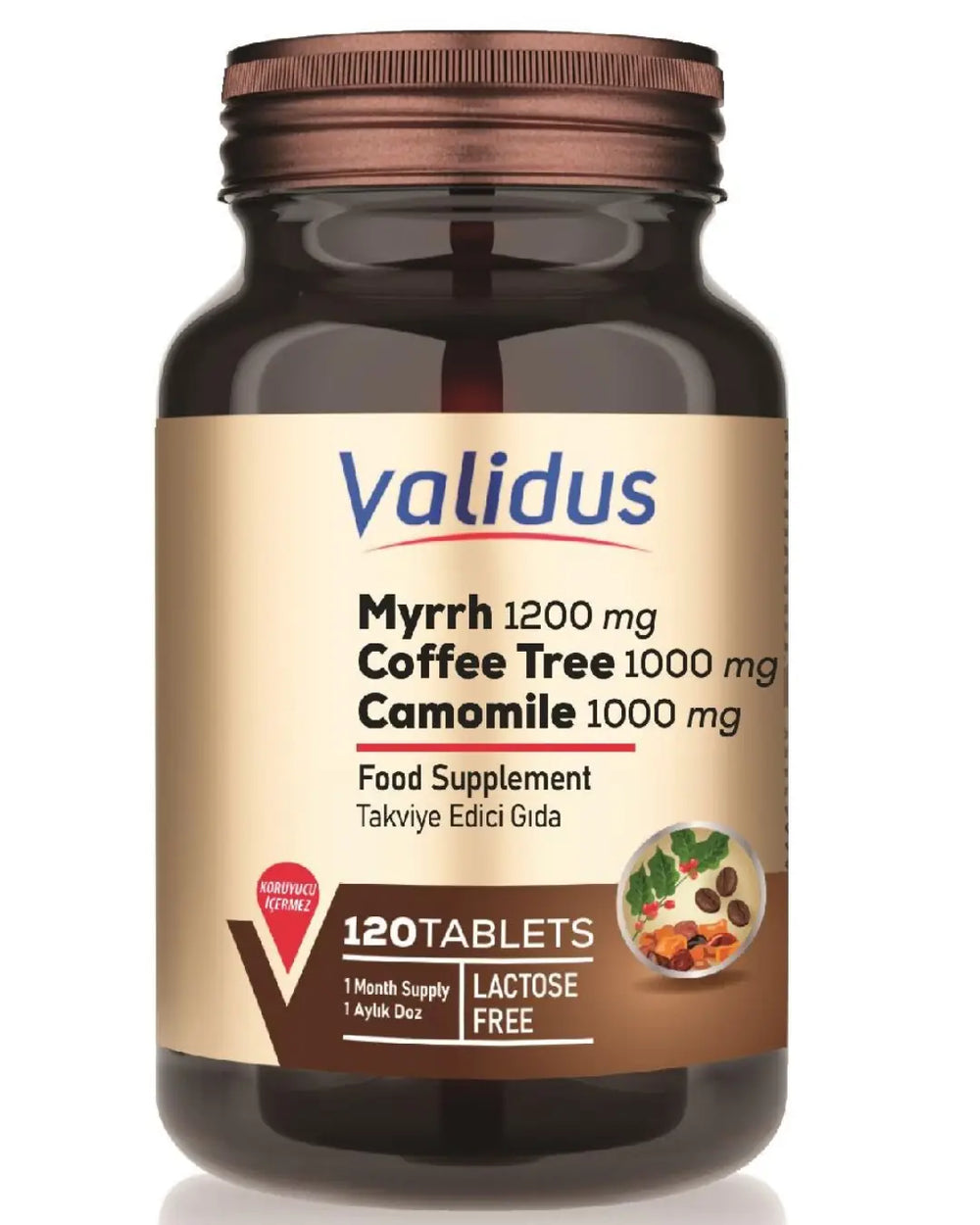 Validus Myrrha 1200 mg & Coffee Tree 1000 mg Supplement 120 Tablets