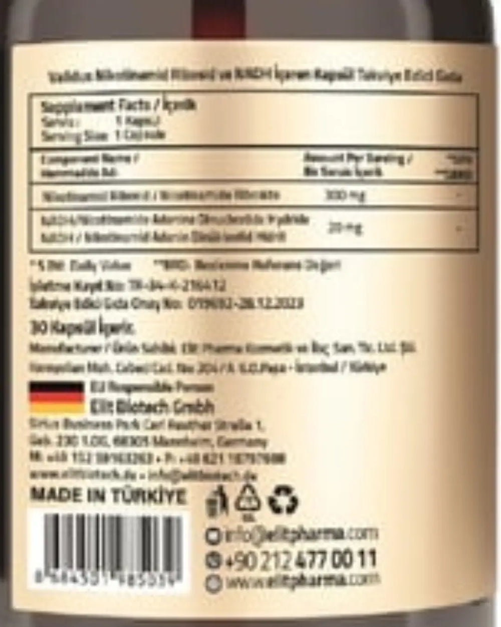 Validus Nicotinamide Riboside 300mg, 20mg