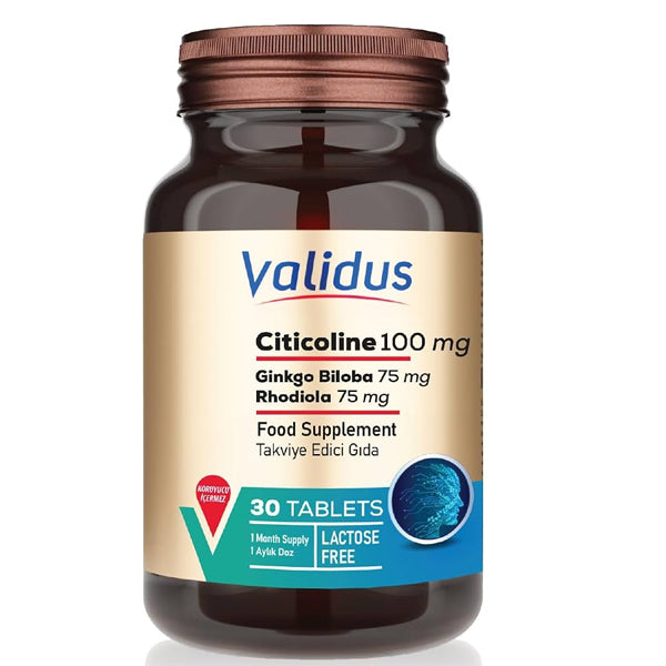 Validus Citicoline 100 mg Cognitive Support Supplement 30 Tablets