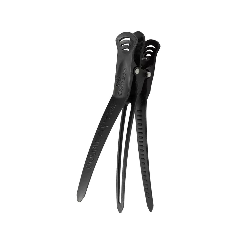 Olivia Garden Double Clip Hair Clips - Black, 4 Pack - Secure Hair Styling for Long Hair - Hair Accessories
