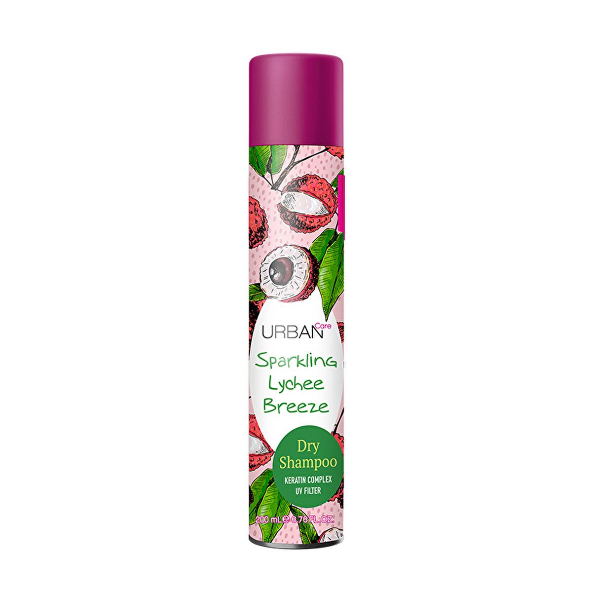 urban care sparling lychee breeze dry shampoo bottle, refreshing lychee dry shampoo application Urban Care Sparling Lychee Breeze Dry Shampoo - Refreshing Formula for Volume | 200 ml Urban Care Sparling Lychee Breeze Dry Shampoo 200 ml urban-care, dry-shampoo, lychee-breeze, vegan, hair-care, refreshing, volumizing, teenagers, young-adults, busy-professionals, ai-generated