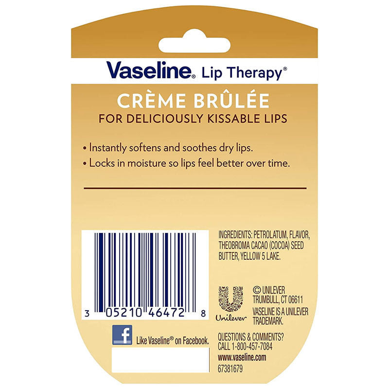 Vaseline Lip Therapy Creme Brulee Moisturizing Lip Balm 7g