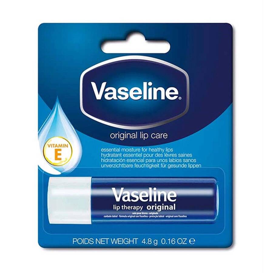 Vaseline Original Lip Care Balm for Soft Hydrated Lips 4.8g