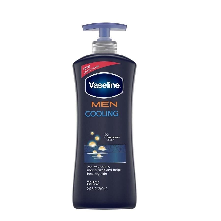 Vaseline Men Cooling Hand Face & Body Lotion for Men 600ml