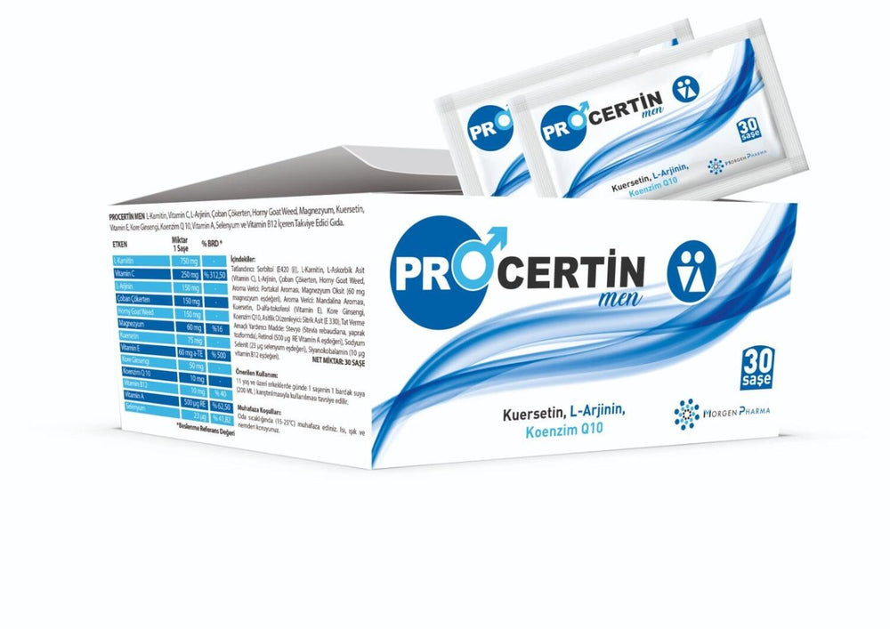 Procertin Men Hair Loss Supplement - Supports Hair Health & Regrowth for Men, 30 Sachets - Vitamin & Supplement