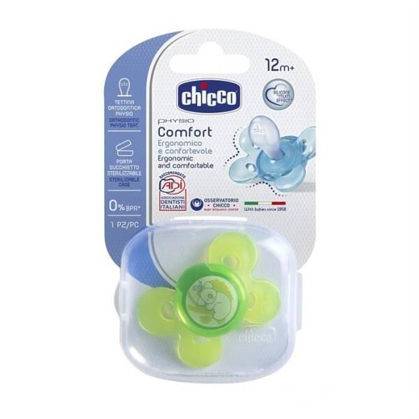 Chicco Chicco Emzik Physio Compact Unisex Silicone Pacifier for Baby Comfort and Oral Health - 12 Months+ Chicco Emzik Physio Compact Pacifier for Baby Comfort Chicco Emzik Physio Compact, Unisex pacifier, Silicone pacifier, Baby comfort, Oral health for infants, Pacifiers for newborns, Safe baby products, Comfort for babies, Healthy oral development, Easy-to-clean pacifiers