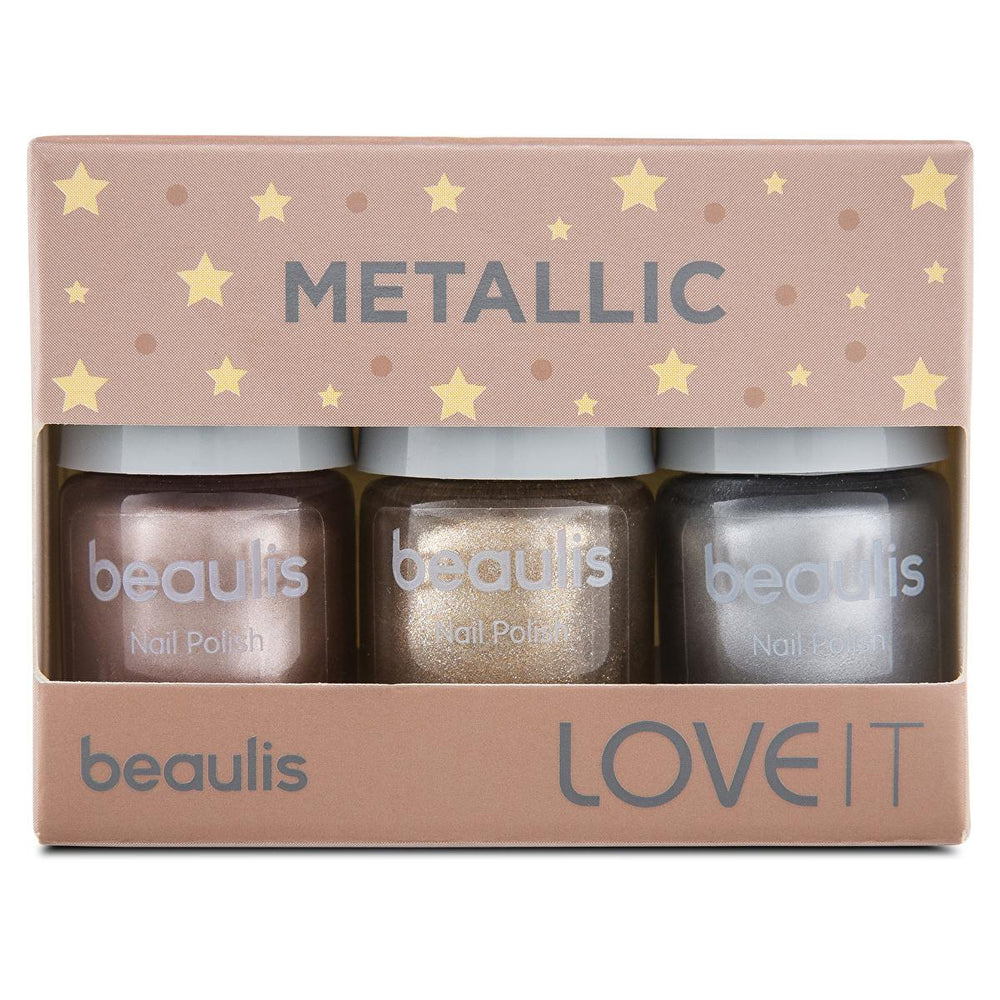 Beaulis 3-Piece Metallic Nail Polish Set - Long-Lasting, Easy to Apply Nail Color Variety for Fashionable - view 5