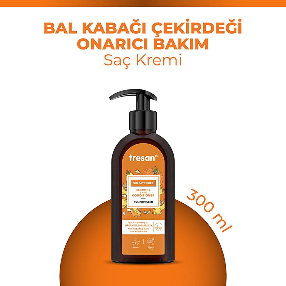 Tresan Sulfate-Free Hair Conditioner with Pumpkin Seed Oil - Nourishing Repair for Damaged Hair - view 3