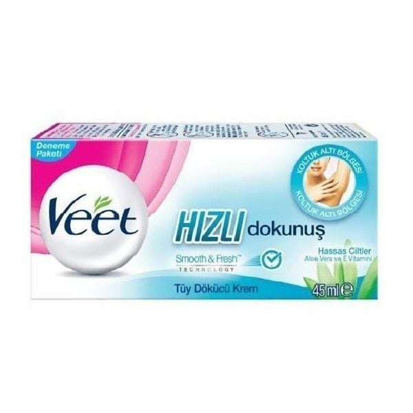 Veet Sensitive Skin Hair Removal Cream for Quick Results 45ml