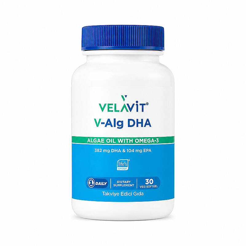 Velavit V-Alg DHA Plant-Based Omega-3 Supplement 30 Capsules