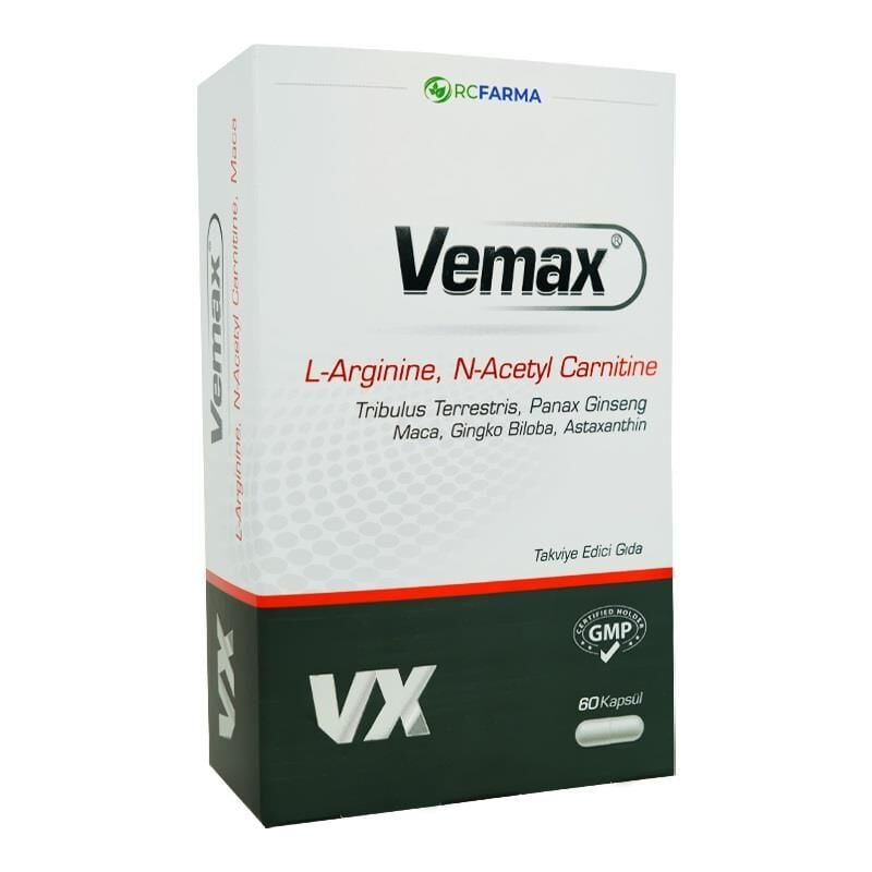Vemax 60 Capsules box front