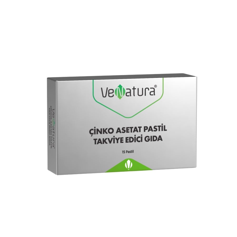Venatura Zinc Lozenges 15 Pieces Supplement Made in Turkey