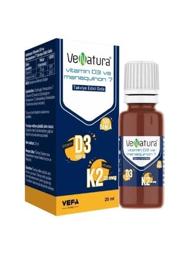 Venatura Vitamin D3 1000 IU &amp; Vitamin K2 Supplement