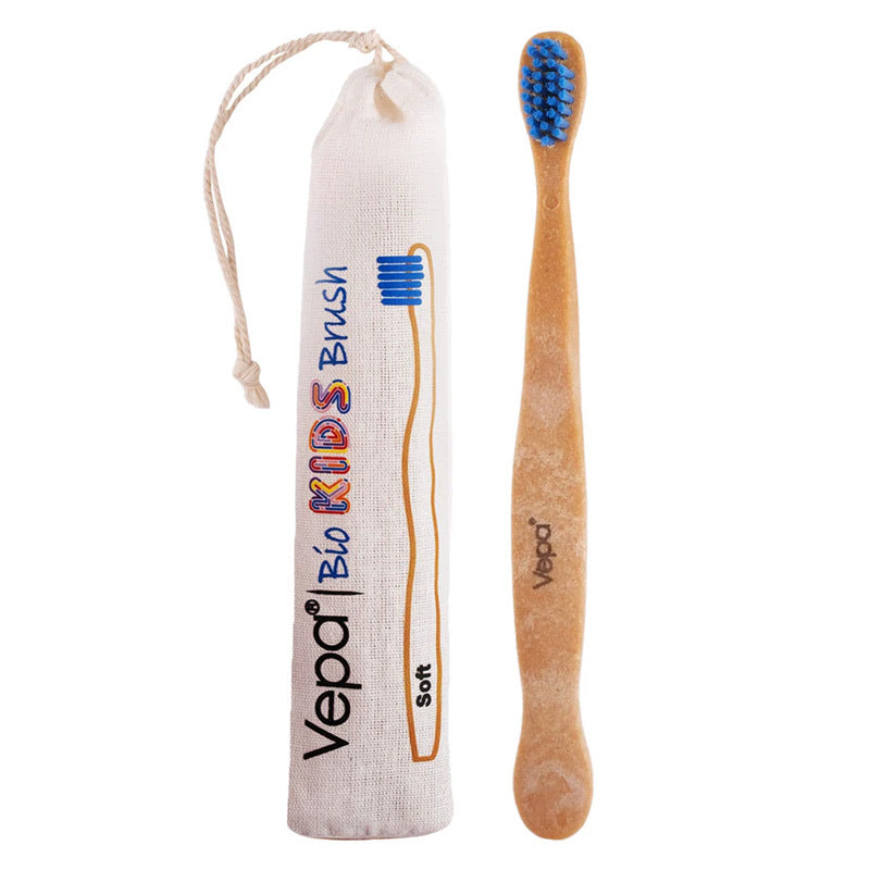 Vepa Bio Wooden Kids Toothbrush with Pouch 1 Count