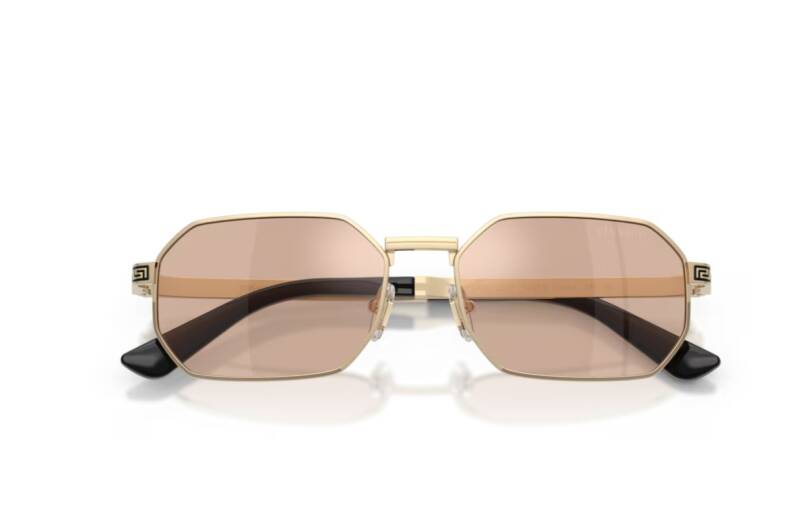Versace 0VE2297 Pale Gold Metal Frame Sunglasses 54mm